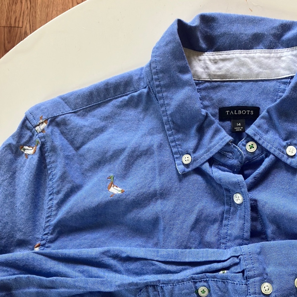 Talbots mallard button down